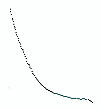 Example of bat call with a curve and downward tail